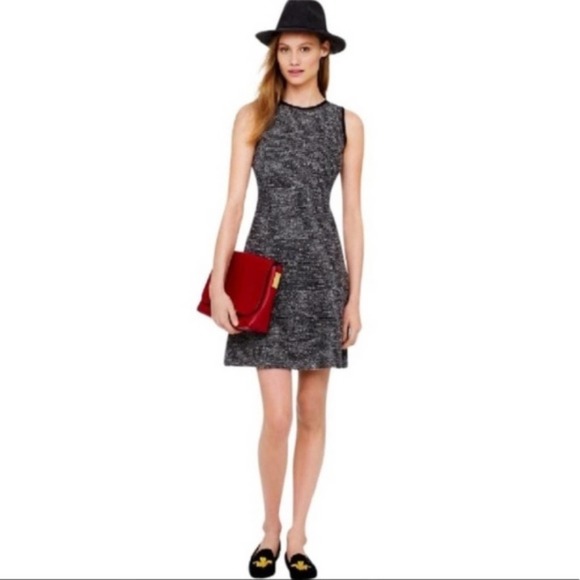 J. Crew Dresses & Skirts - J. Crew Tweed Flare Sleeveless Dress Black Size 6